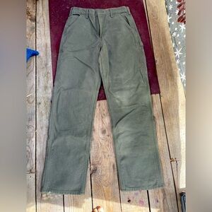 Green fleece lined Carhartts